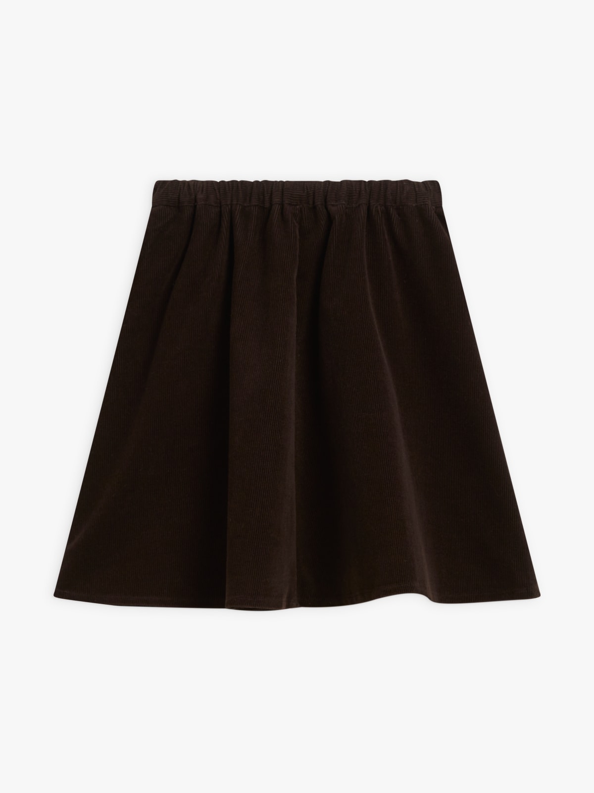 brown cotton short skirt