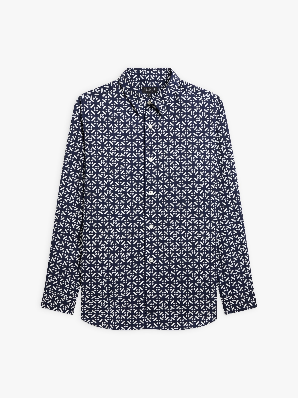 blue printed cotton Andy shirt