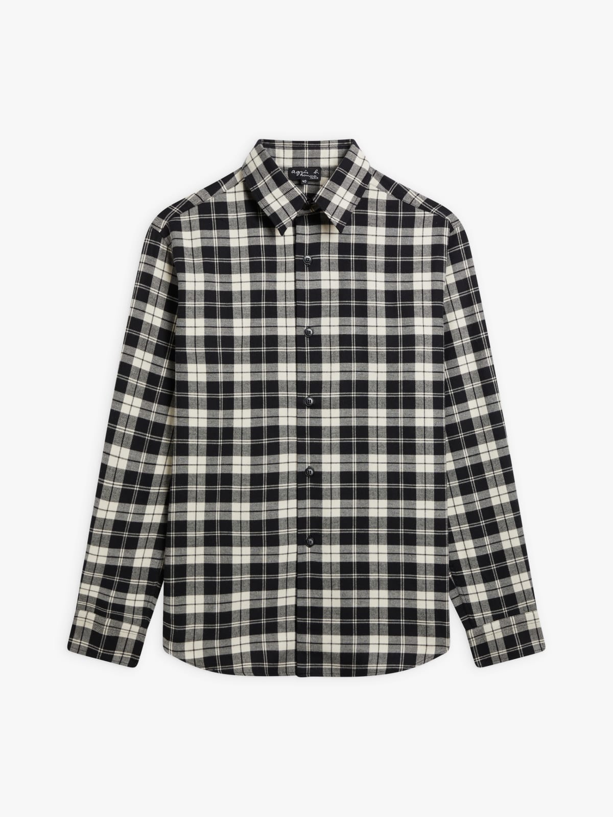 black cotton checked Comète shirt