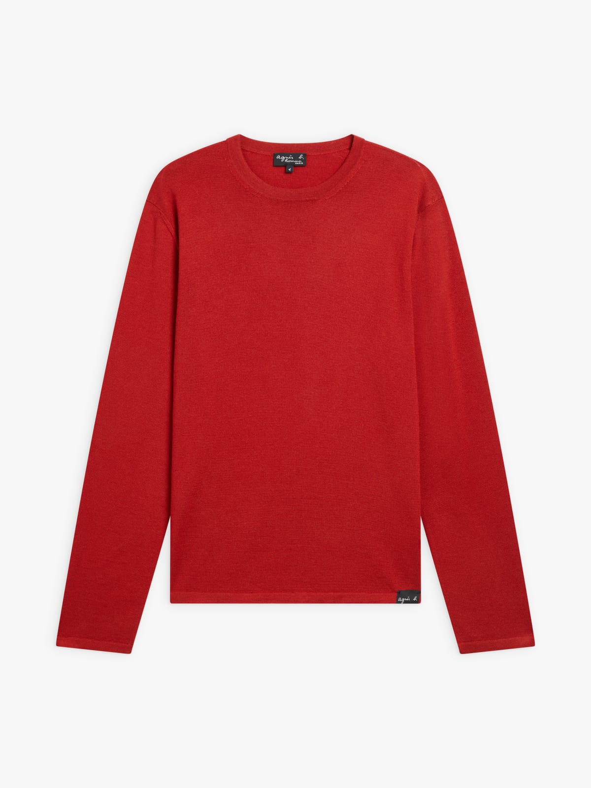 light red merino wool Park jumper