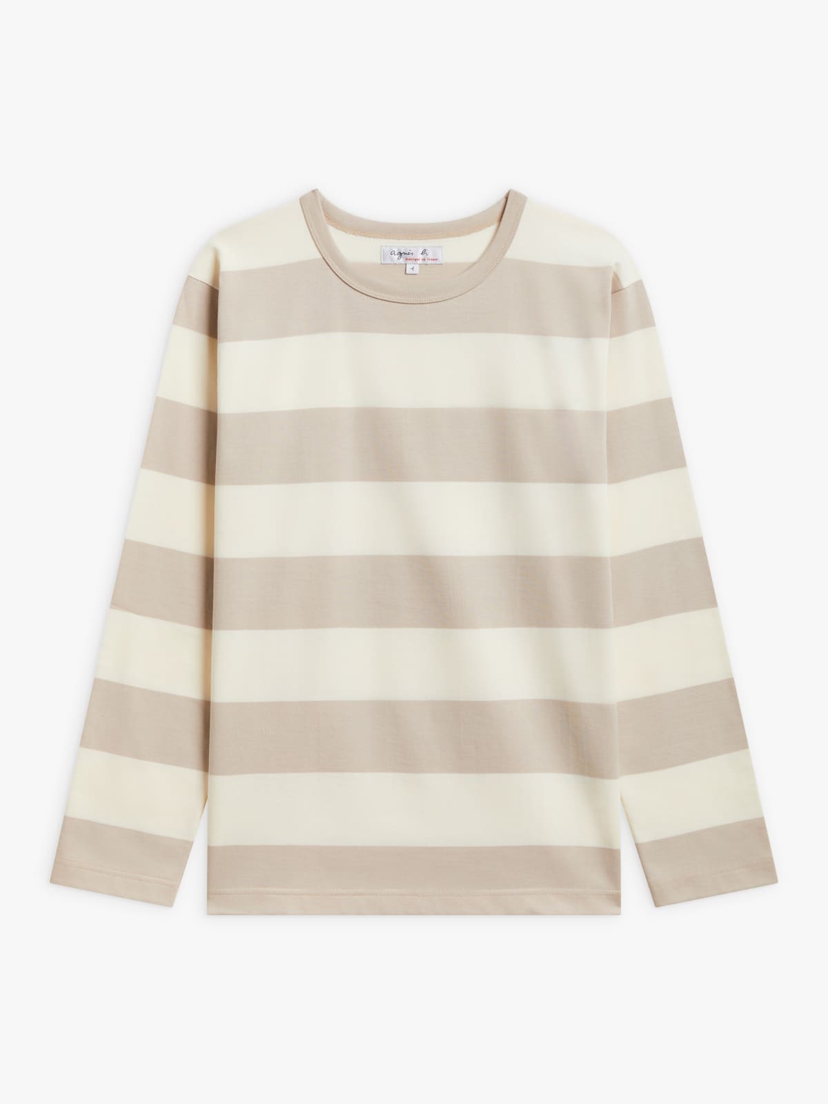 beige Cool wide stripes t-shirt