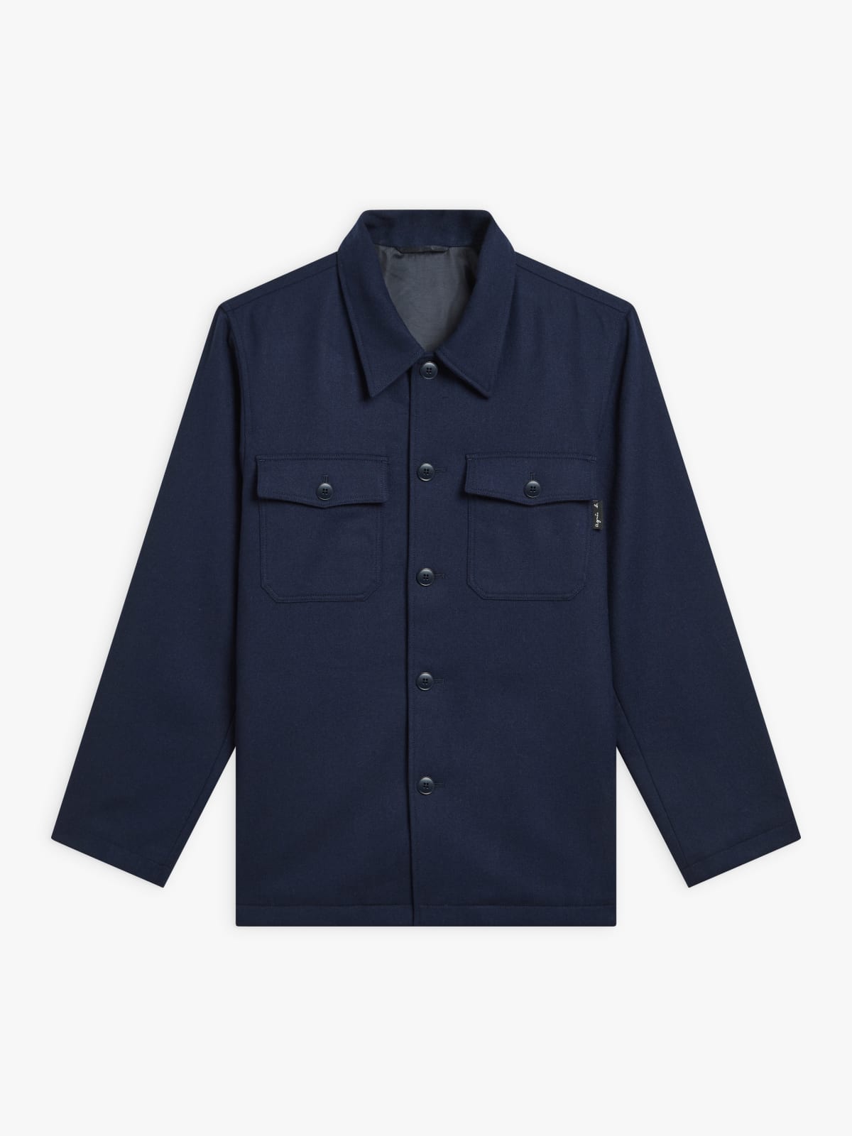 midnight blue flannel Nao overshirt