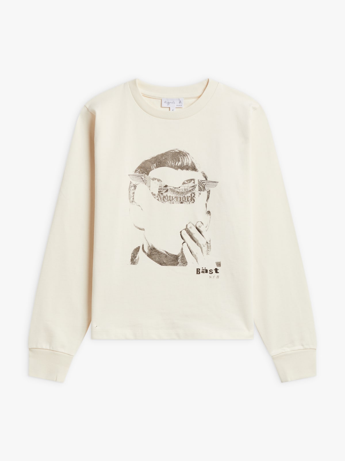 off-white cotton jersey Christie jumper artist Bäst