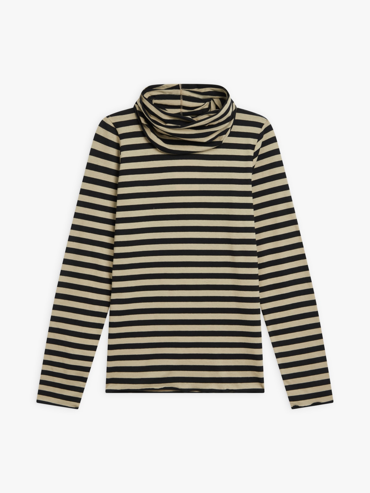 Tシャツ・カットソー Sandbeige T-shirts Black black & beige striped Transformable t-shirt