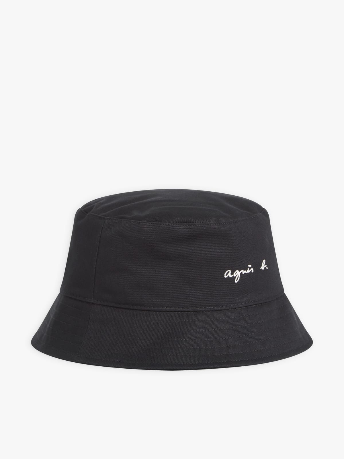 black cotton agnès bucket hat