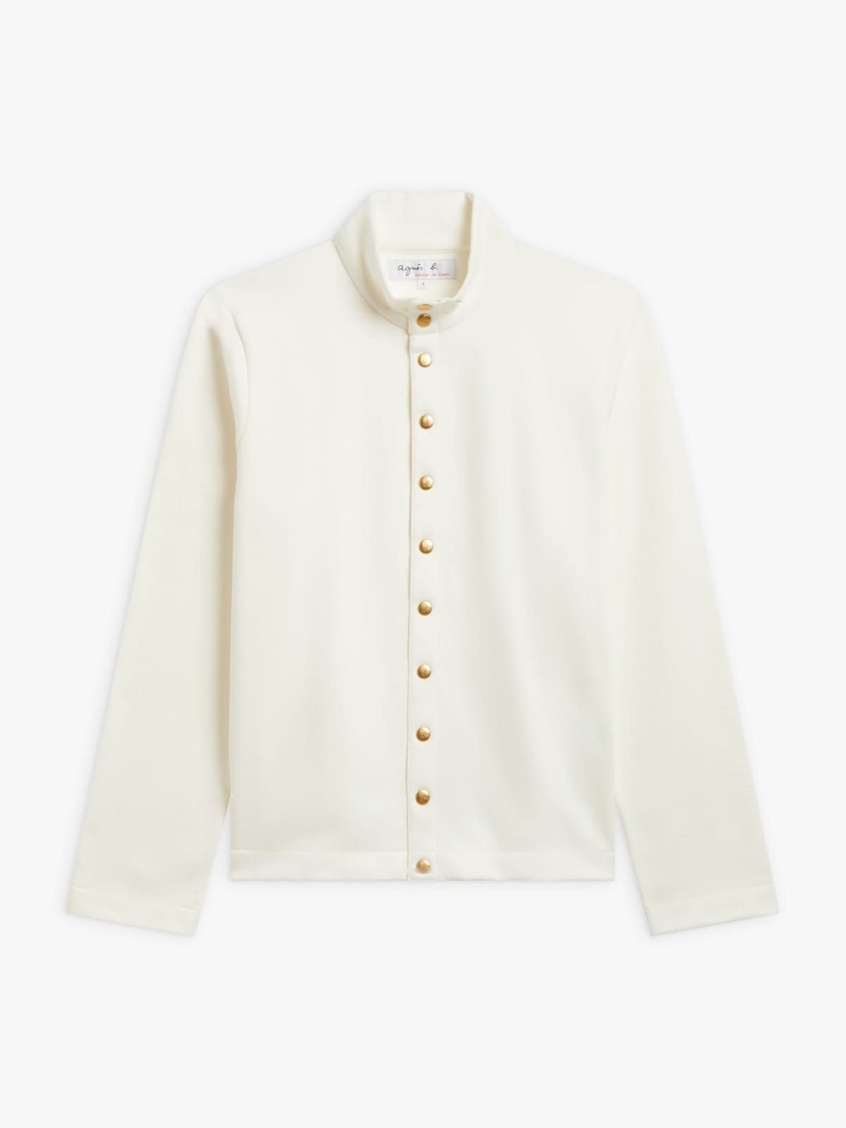 cardigan Yvan en molleton de coton blanc nacré