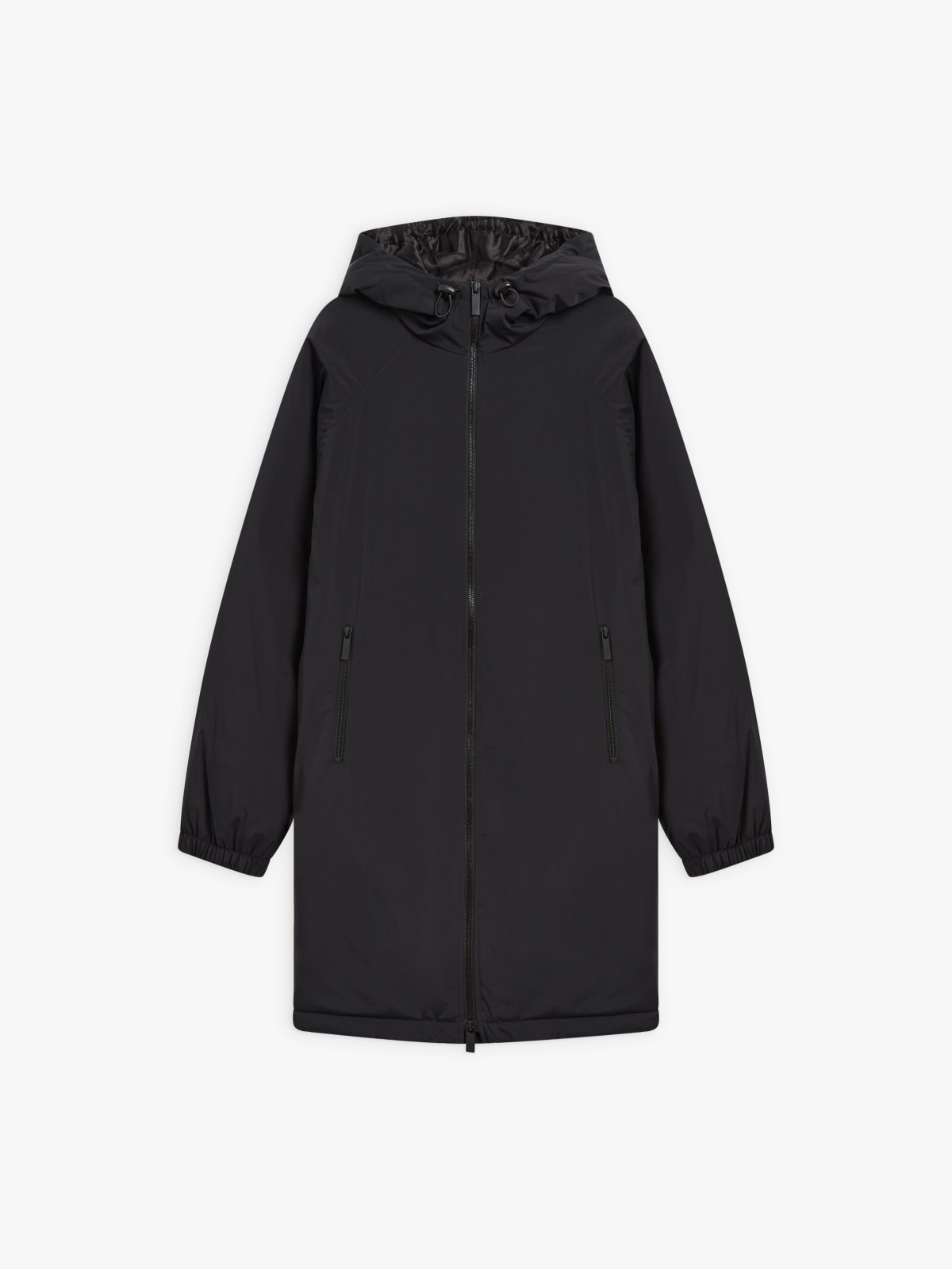 parka noire doublée à capuche