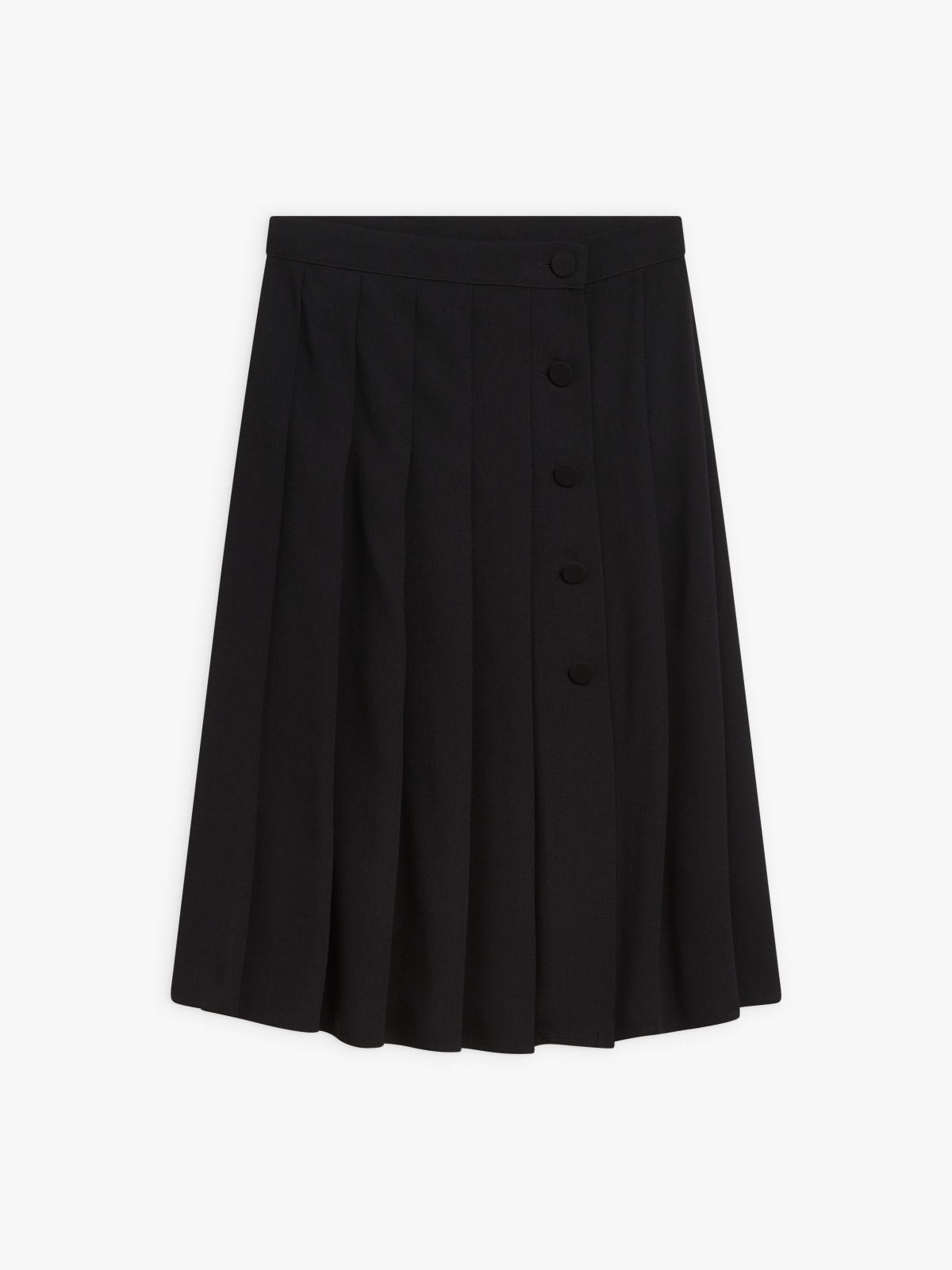 black pleated Galloway skirt