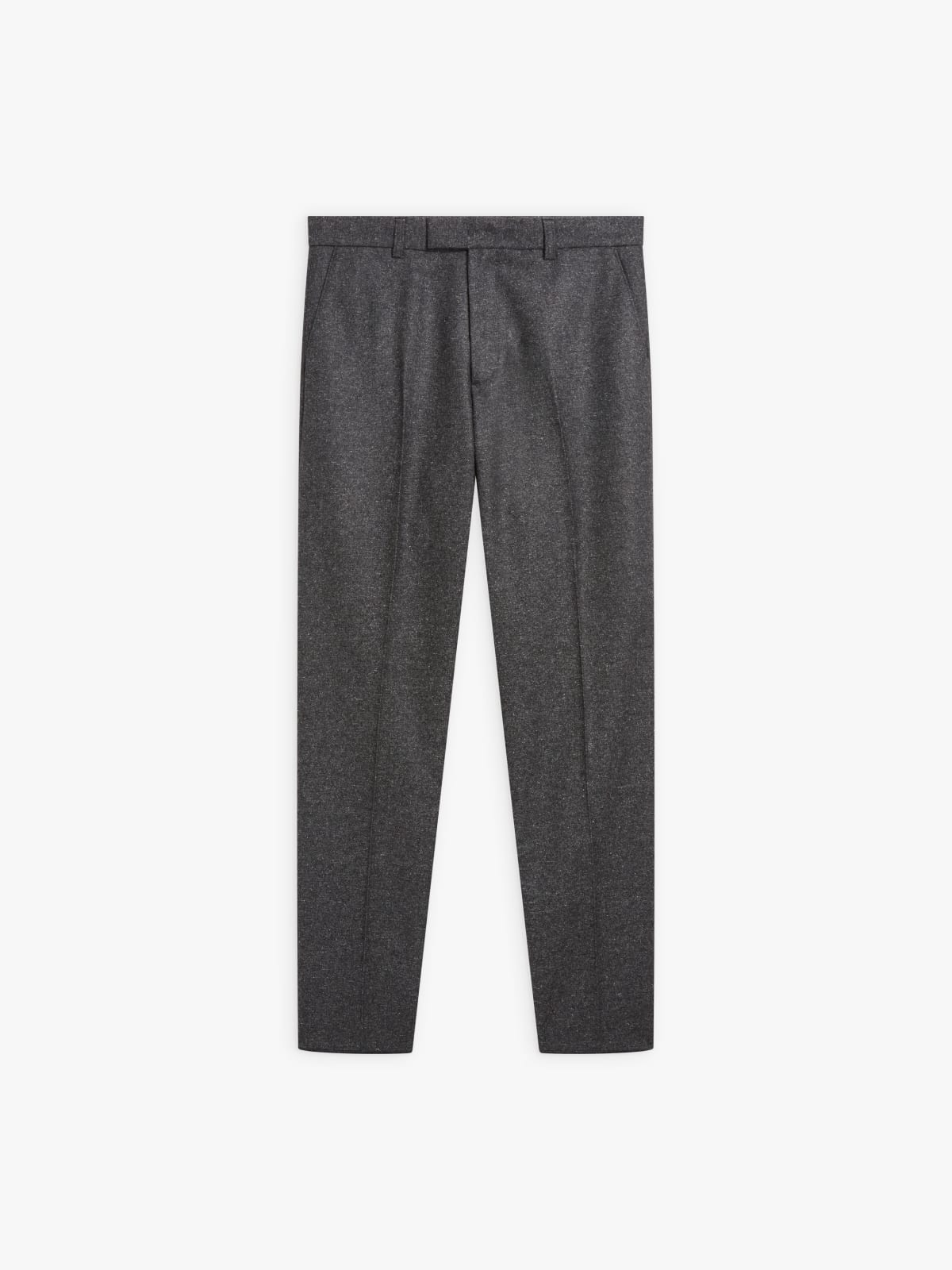 grey tweed wool straight leg Perfect pants