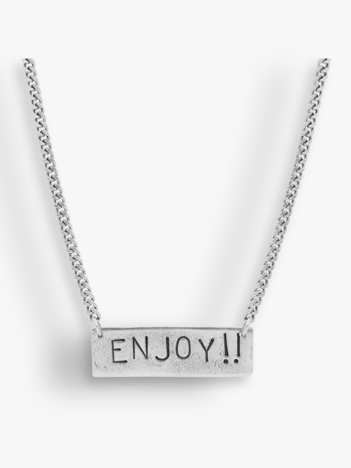 Enjoy necklace in silver-plated pewter