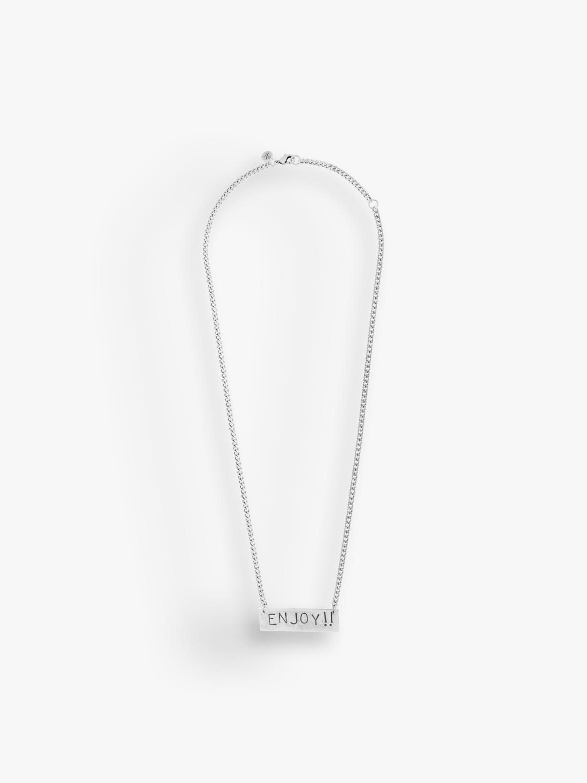 Enjoy necklace in silver-plated pewter