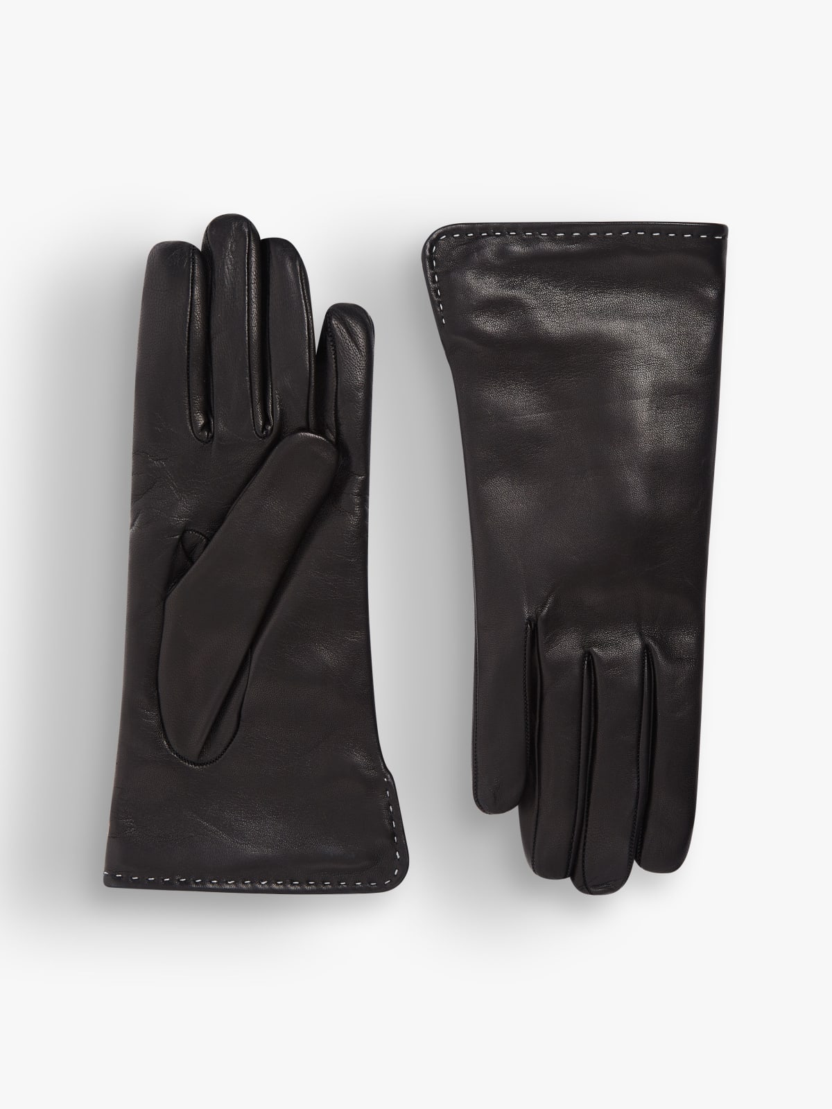 black leather Dorothée gloves