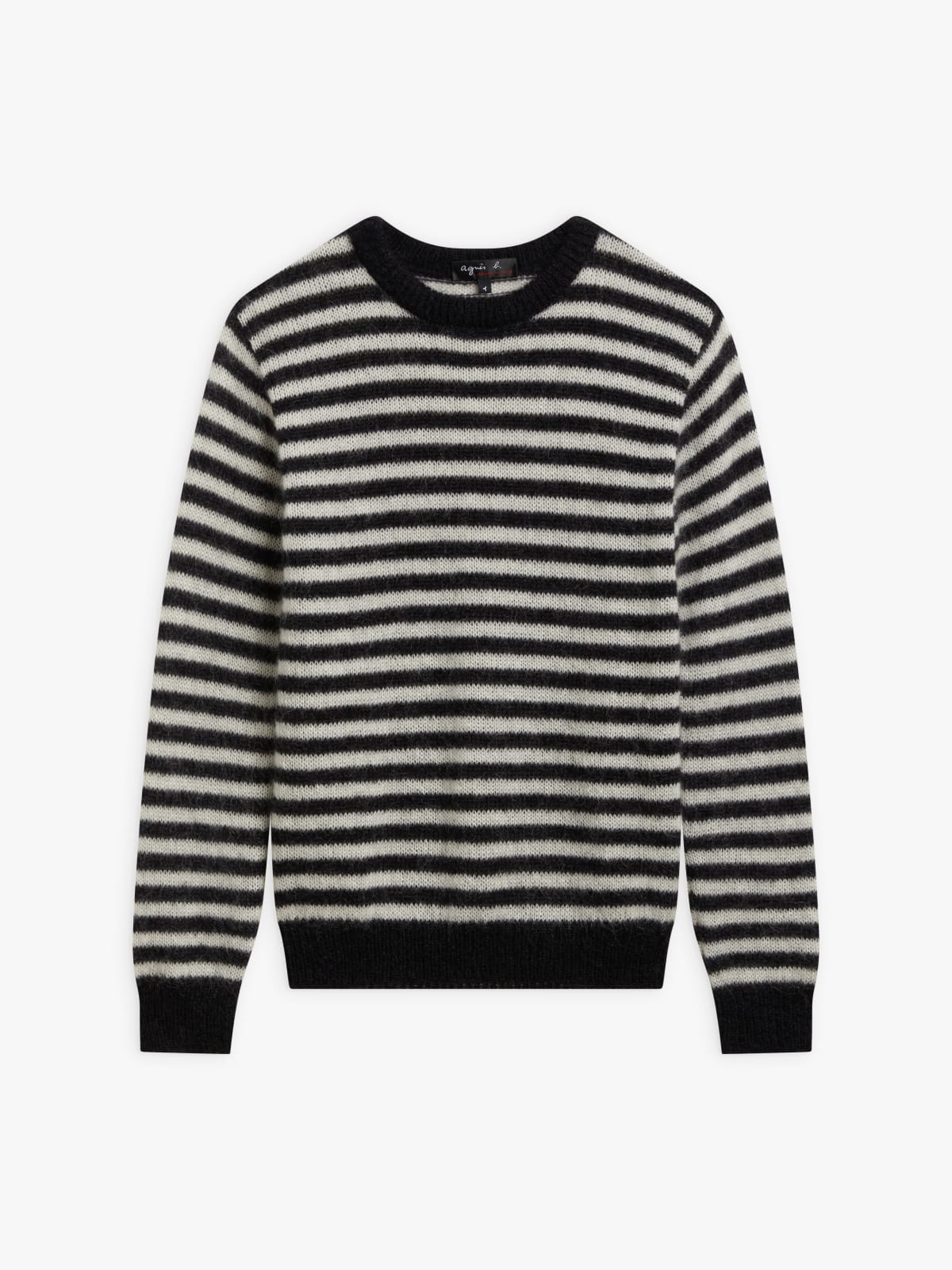 black mohair striped sweater