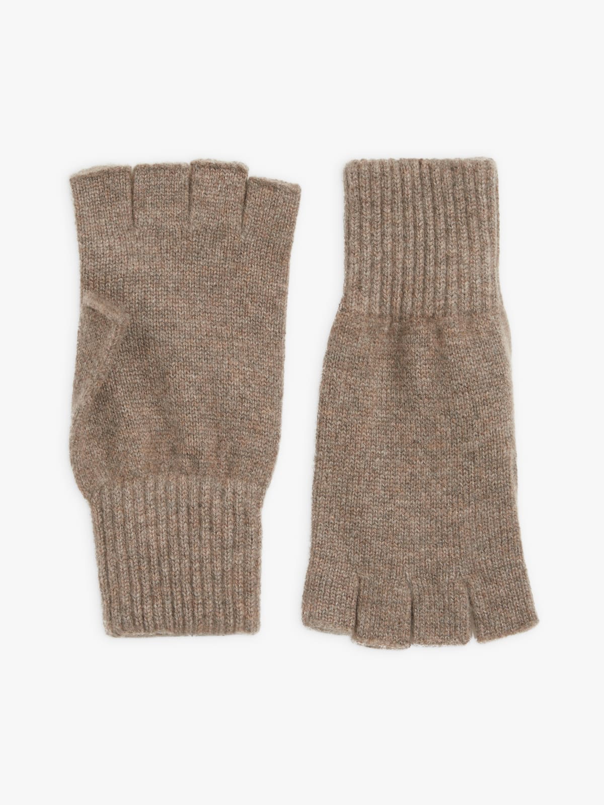 beige Moris cashmere mittens