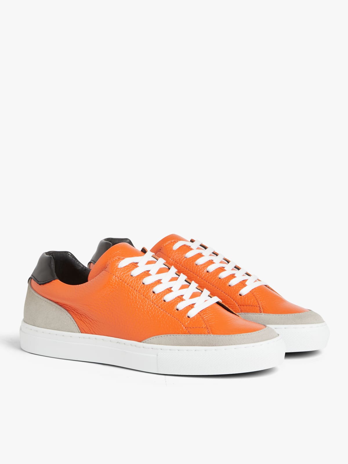 orange leather Charlie trainers