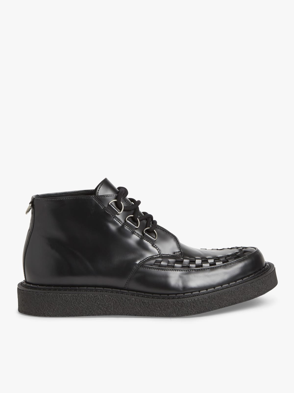 black leather Hatton creepers