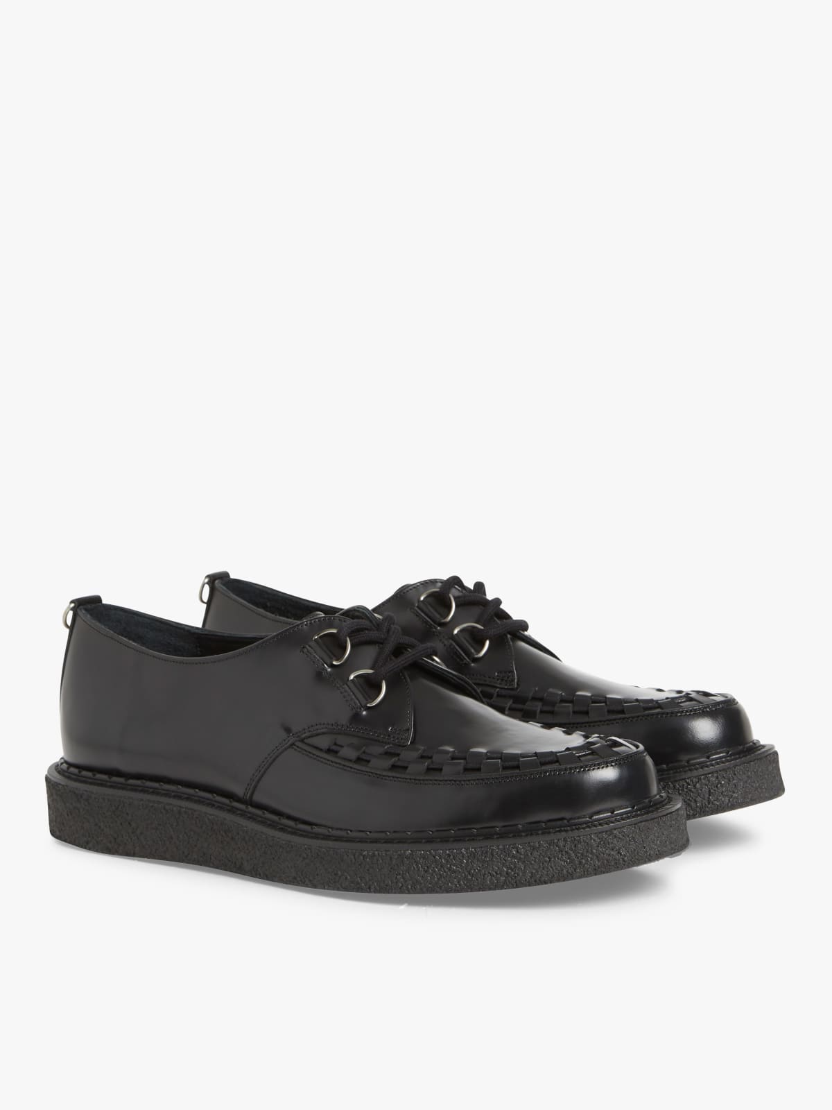 black leather Hatton creepers