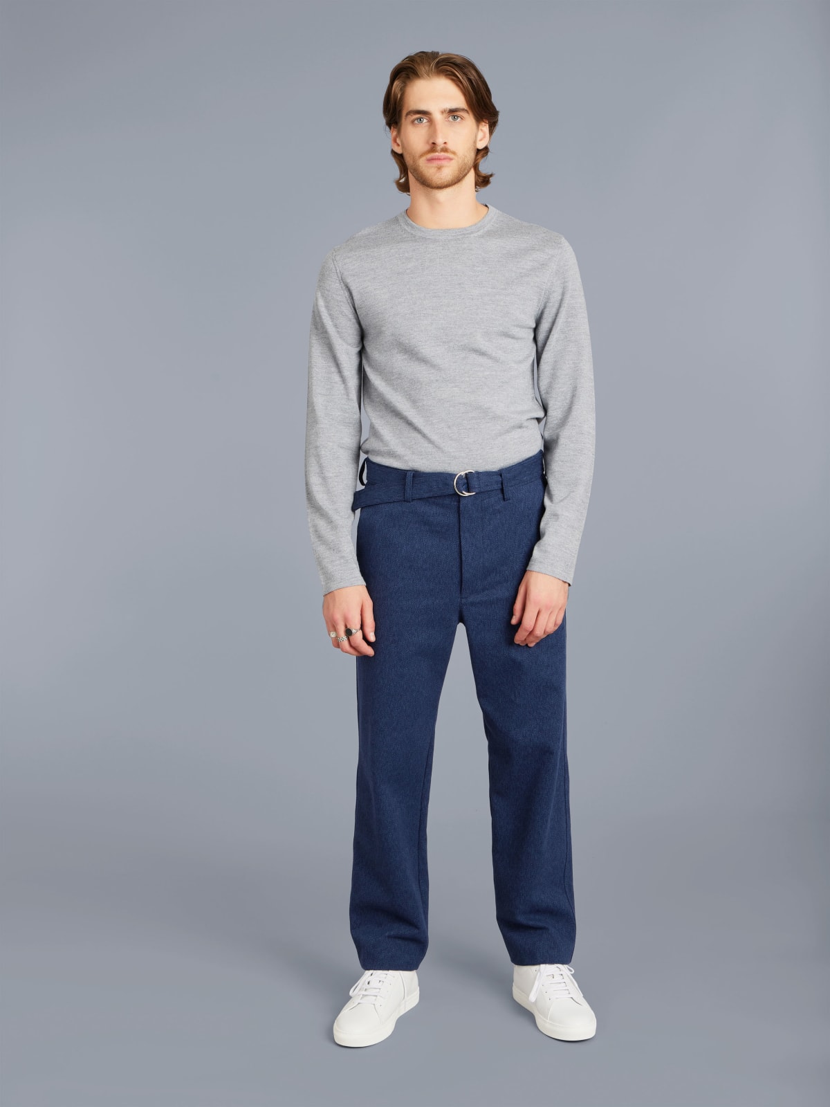 blue cotton trousers