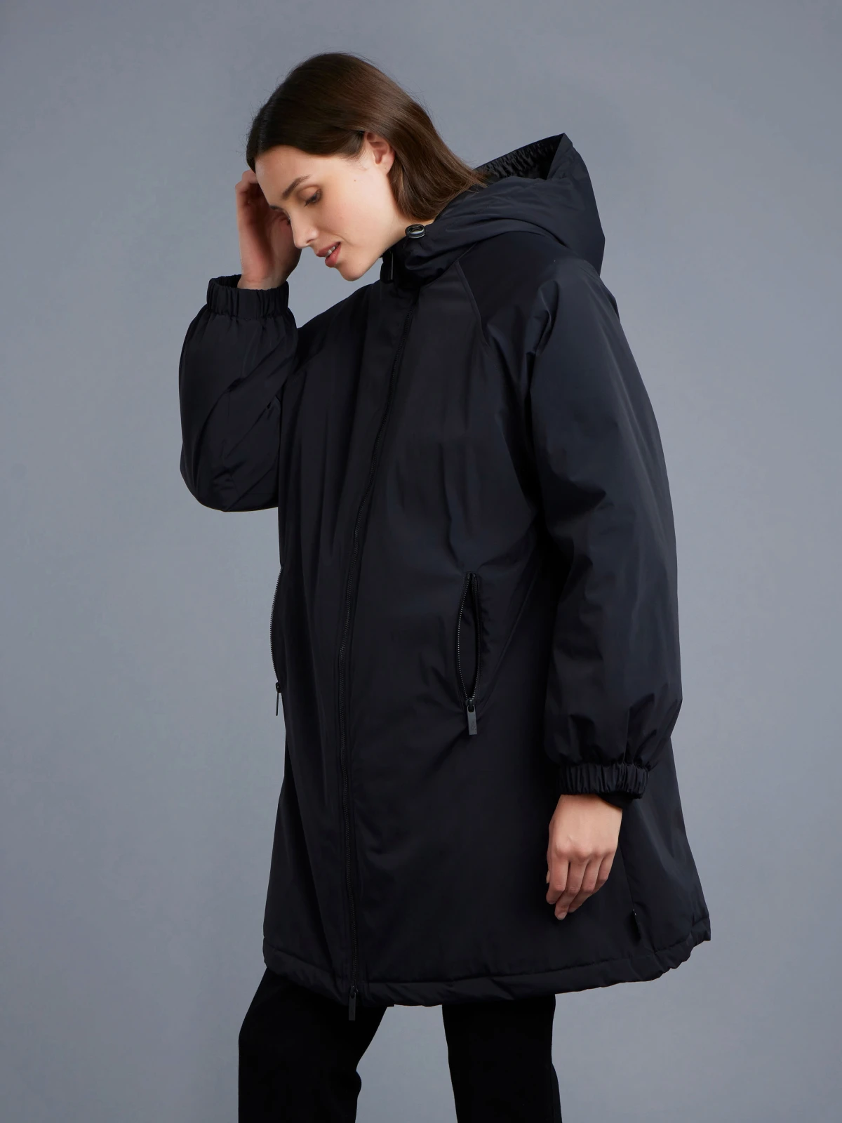 Black lined parka 2025