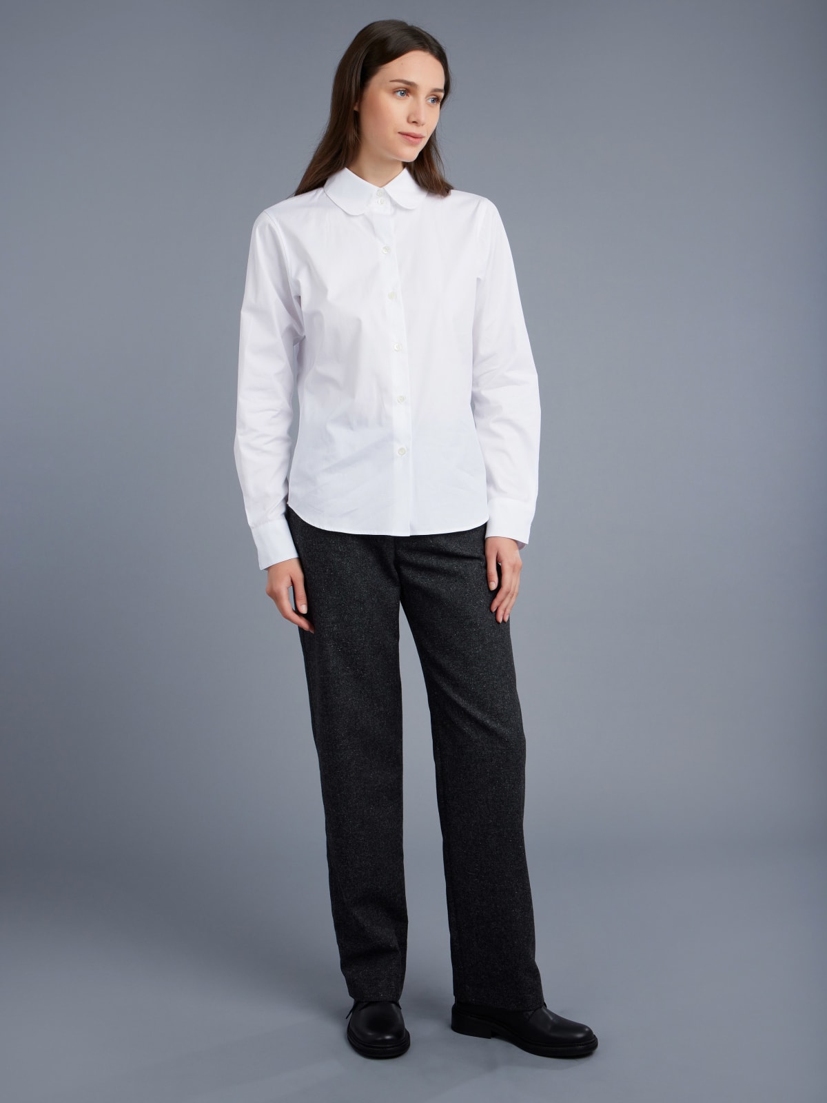 white cotton Gabrielle shirt