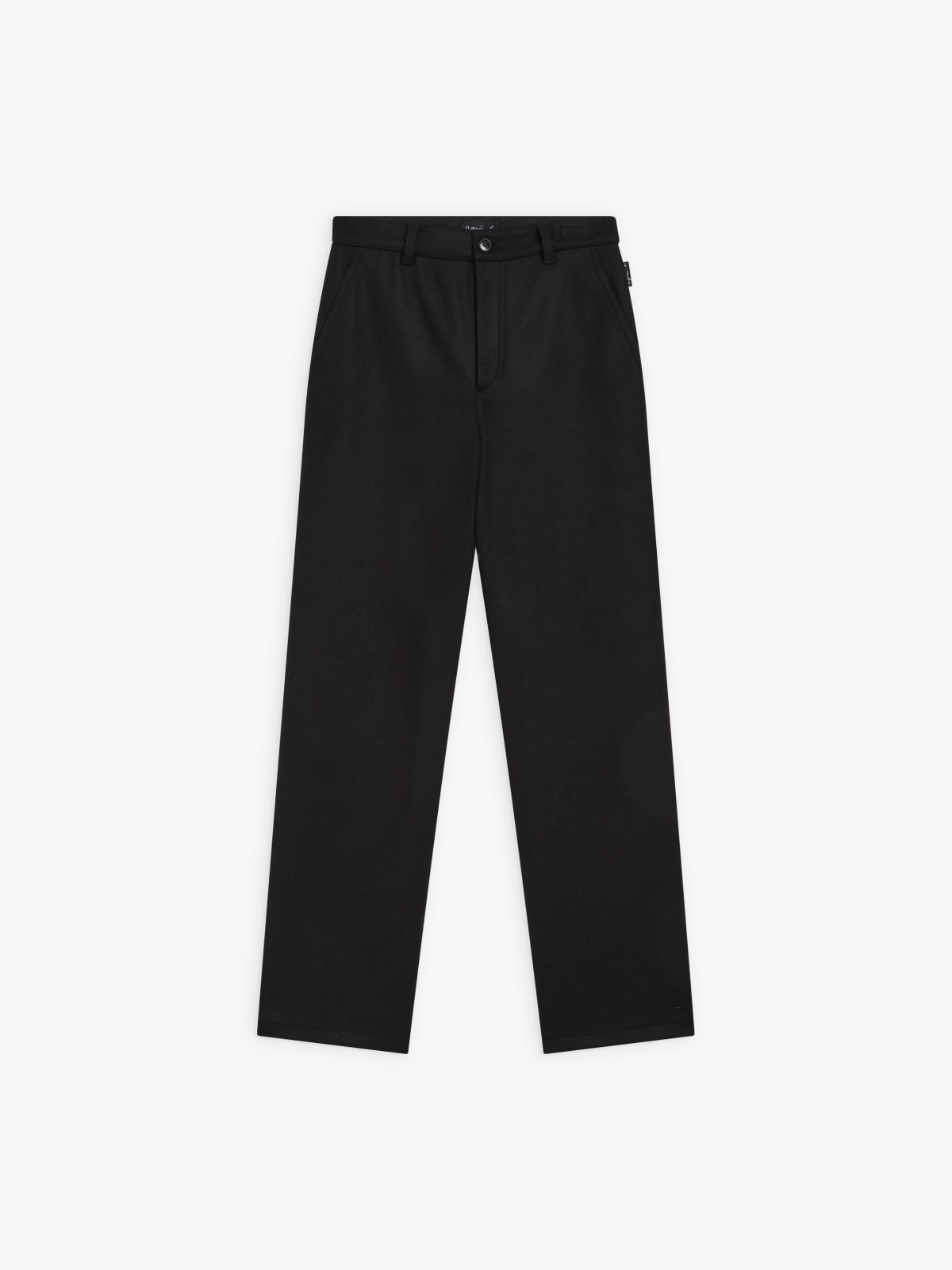 black wool Glen trousers