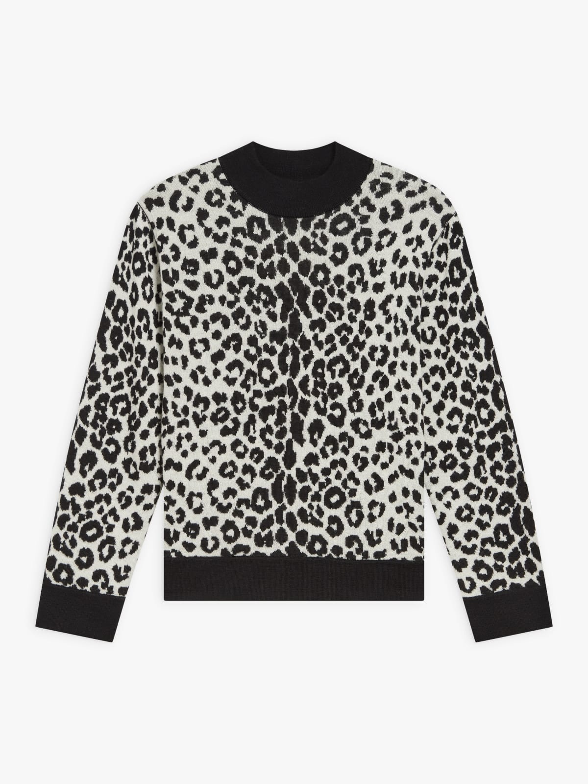 black alpaga reversible leopard jumper