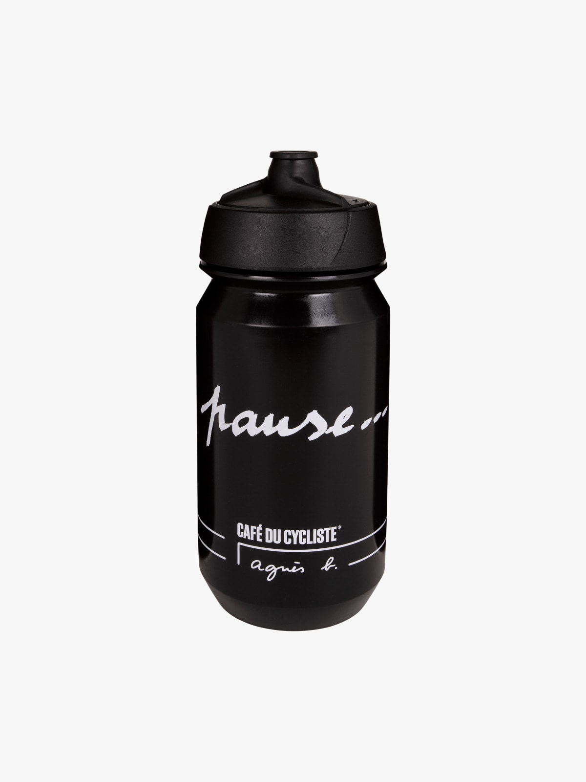 black Aaron "pause" bottle agnès x Café du Cycliste