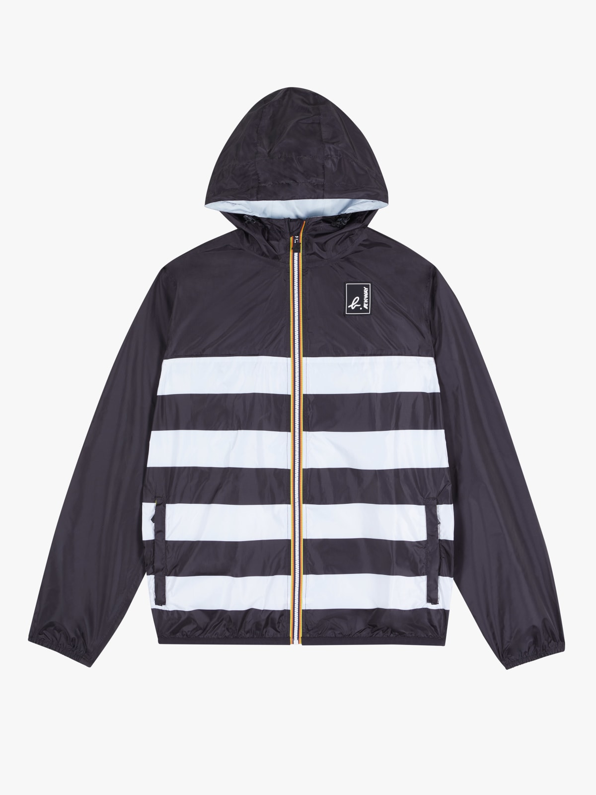 black striped Unisex agnès b. x K-way Claude parka