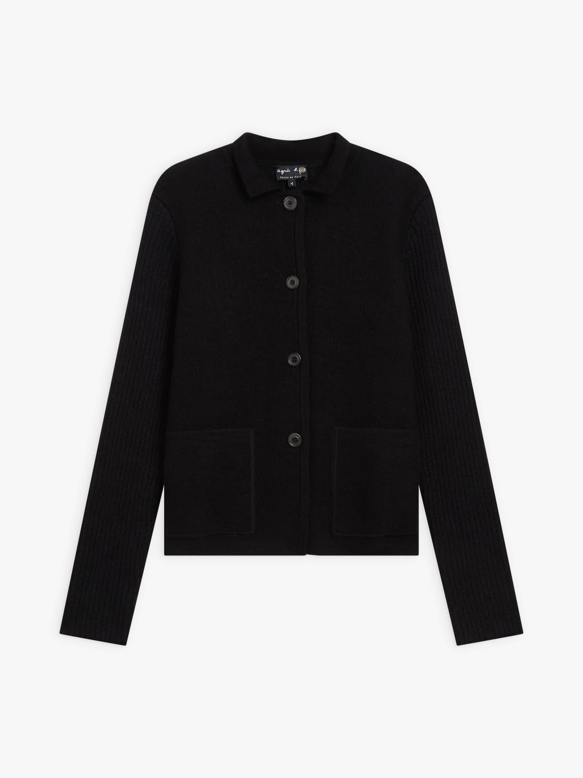 black woollen jacket