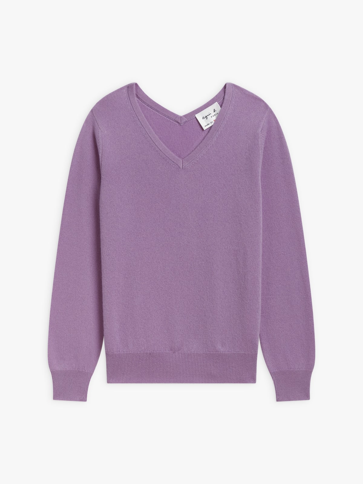 purple cashmere long-sleeve Kristen jumper