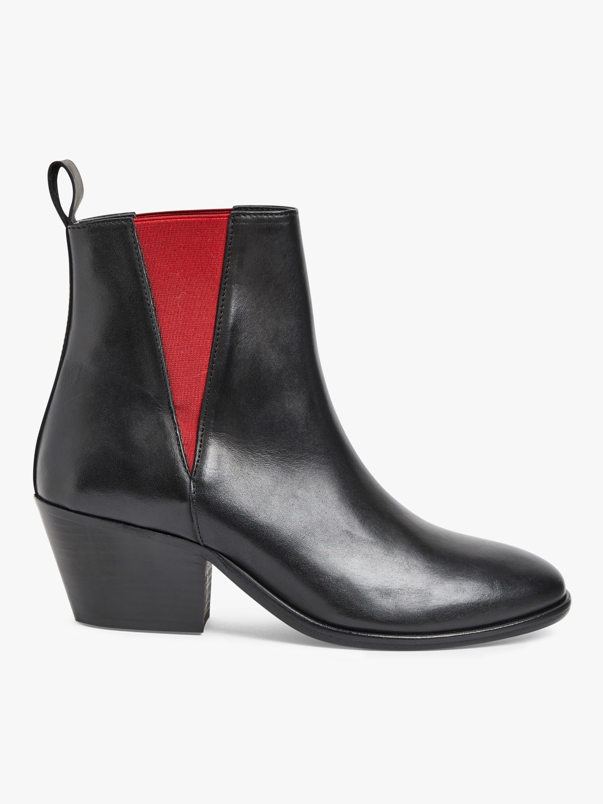 black and red Victoria rock boots