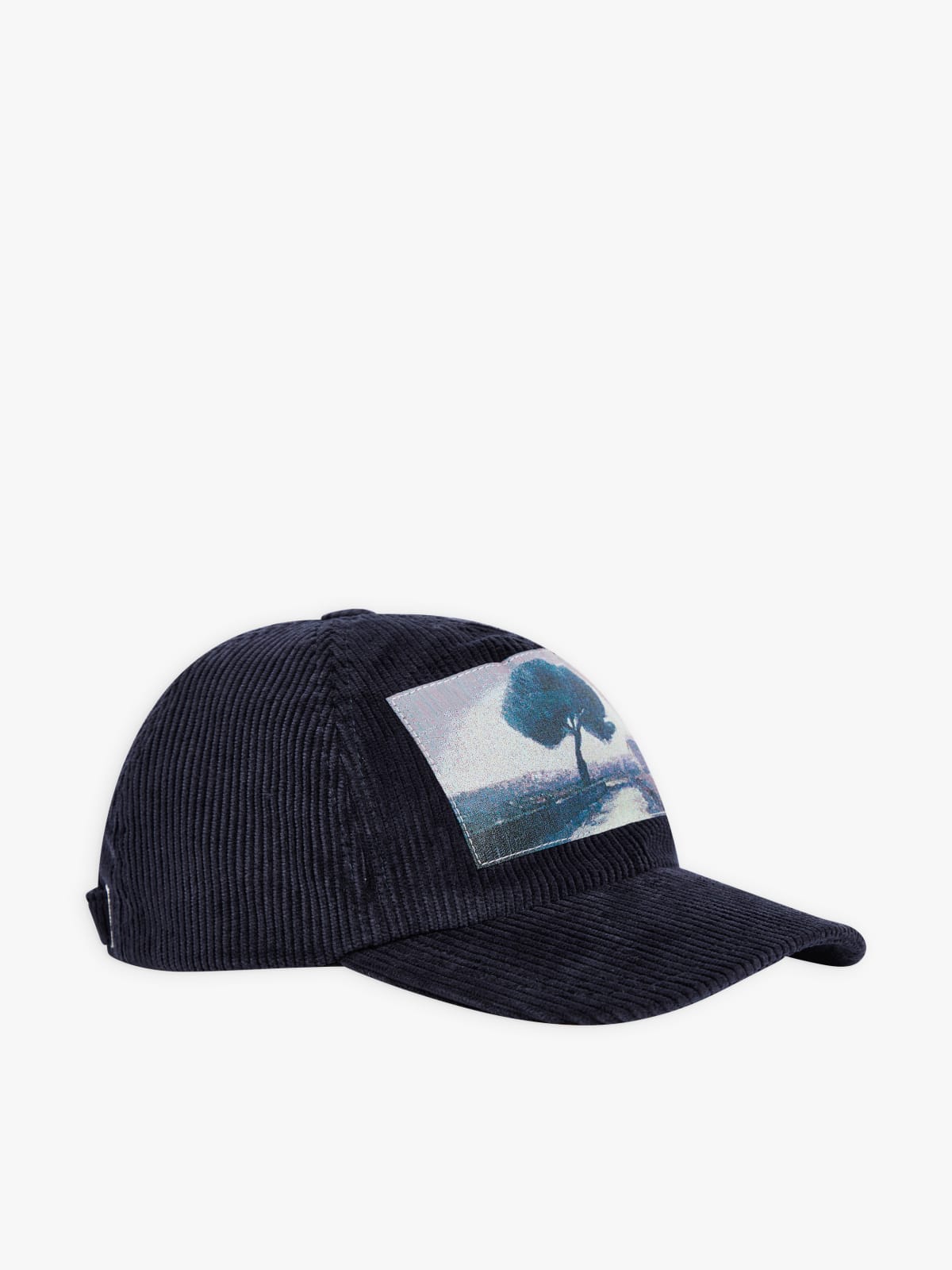 blue cotton and corduroy patch Lori cap