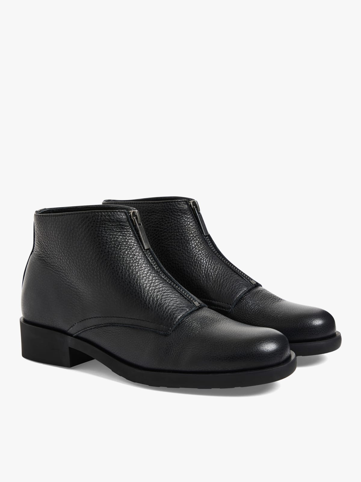 black Brooklyn 2 grained leather ankle boots