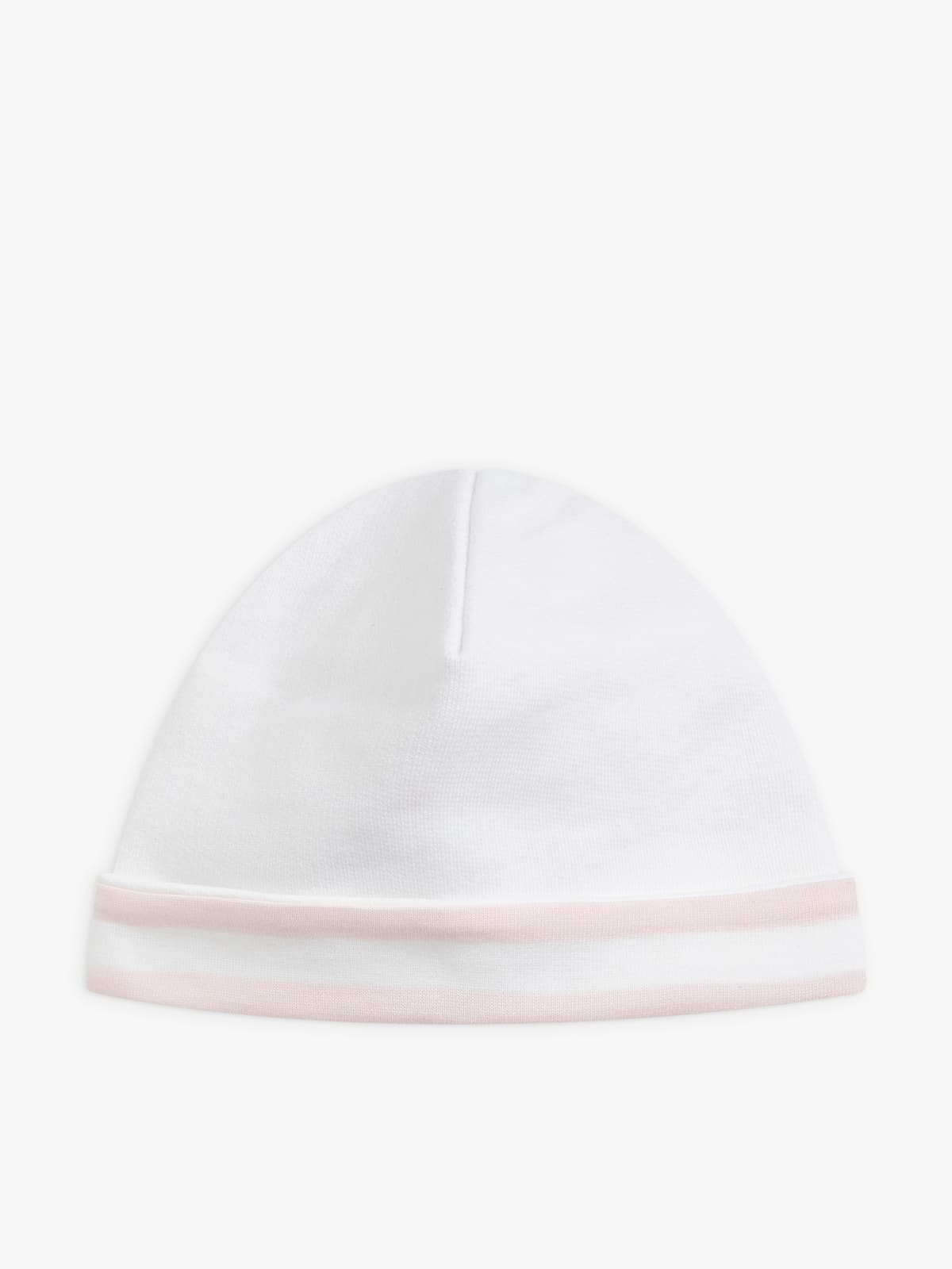 pink and white cotton jersey 12/12 striped reversible hat