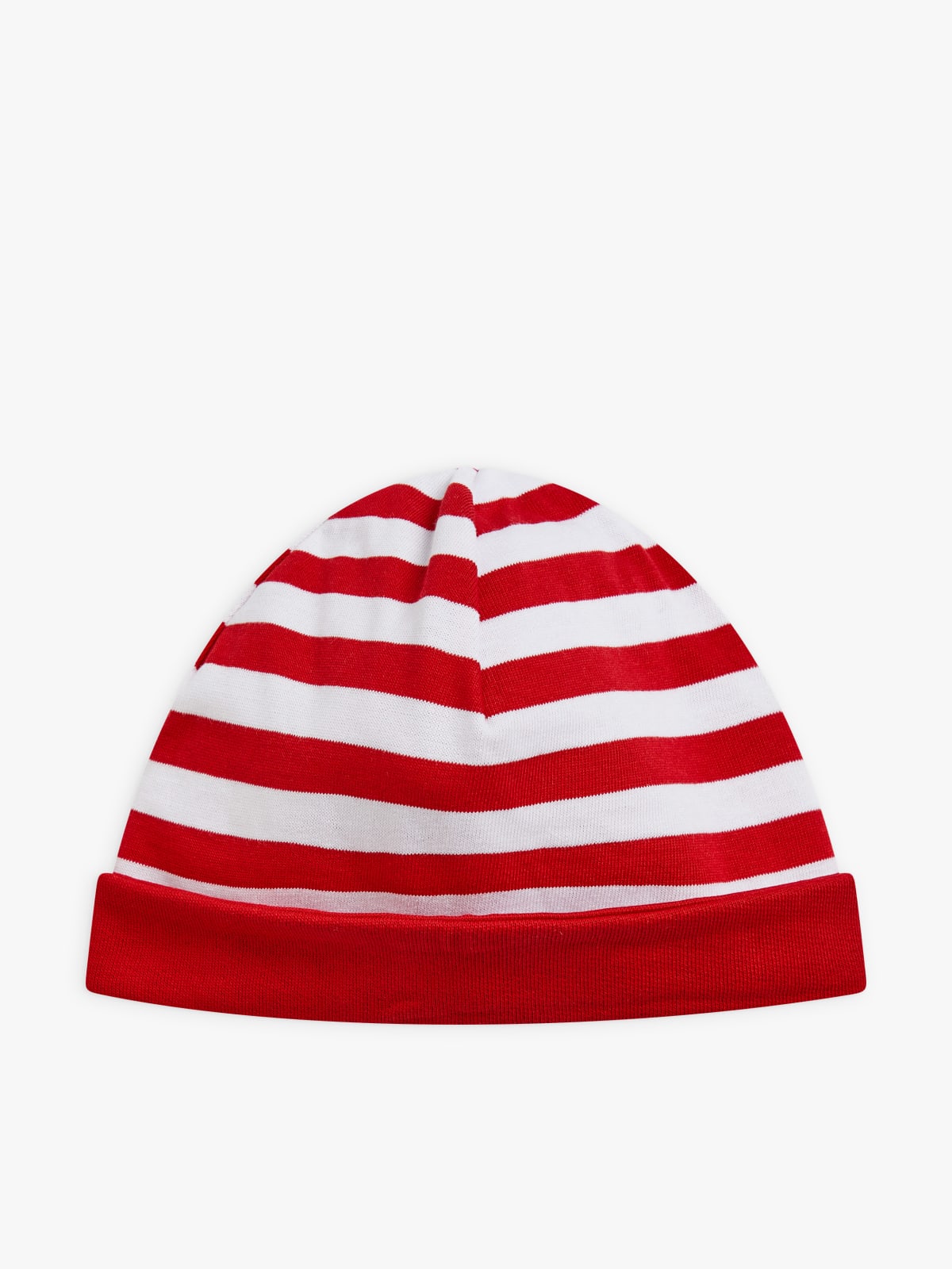 red and white cotton jersey 12/12 striped reversible hat