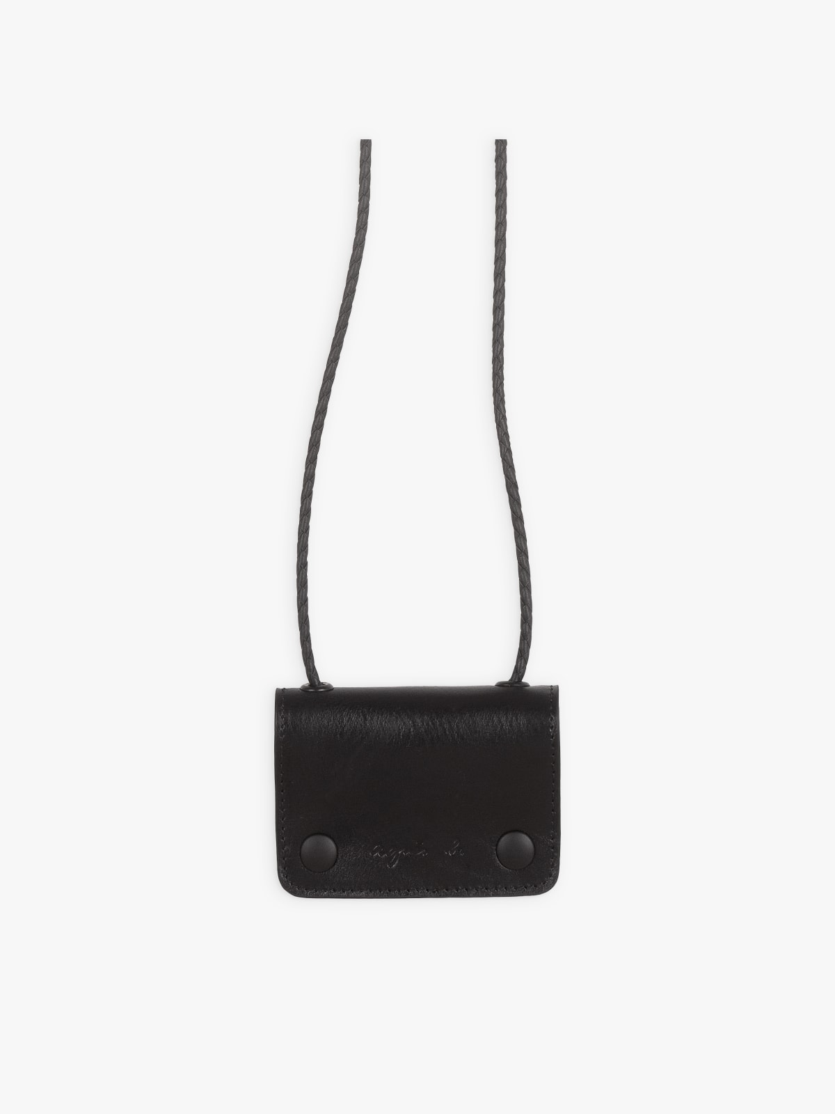 black plonge lambskin Elie card holder