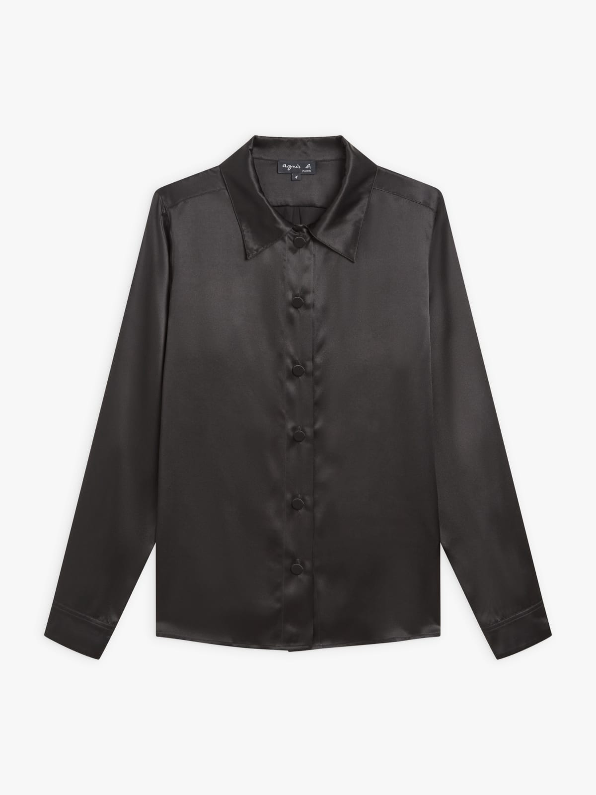 chemise Laureen en soie noire