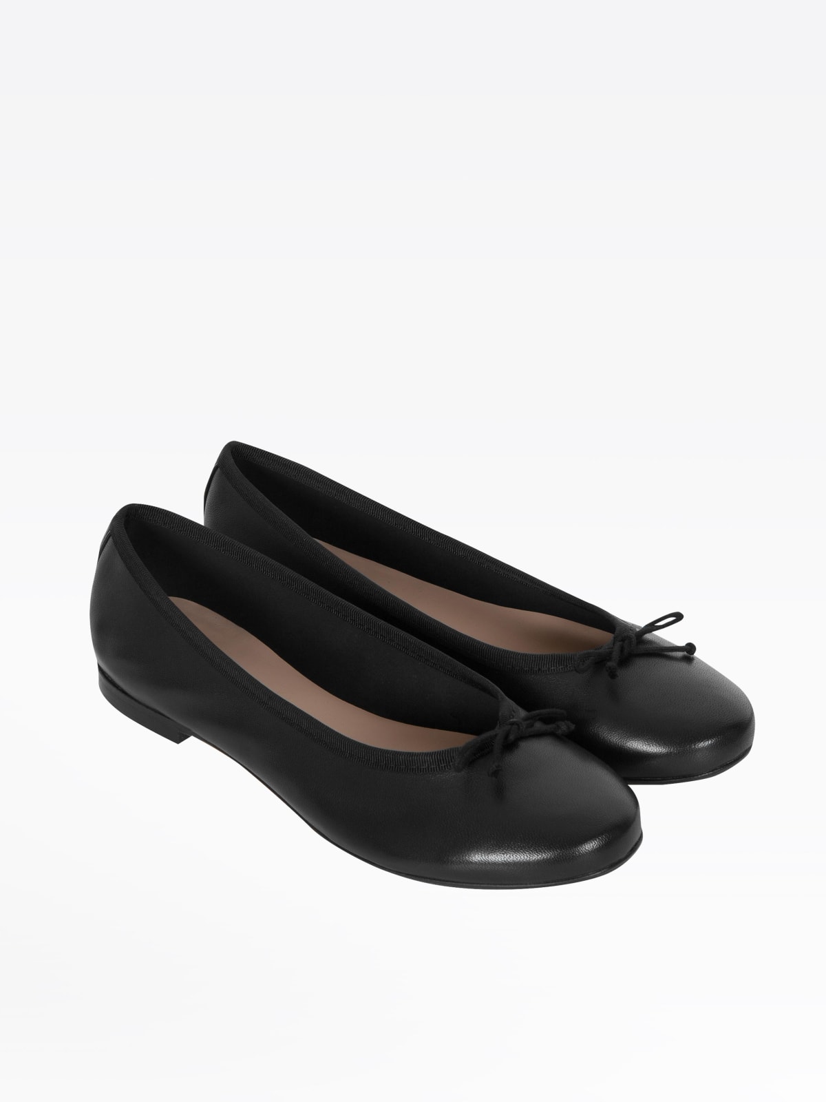 ballerines Alice noires en cuir