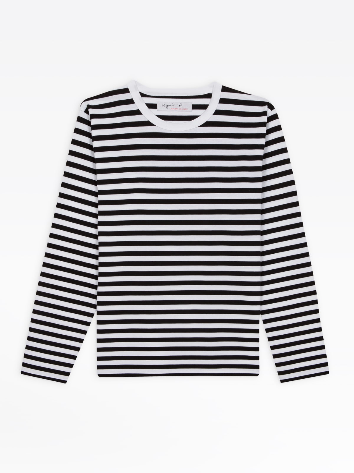 black and white cotton Coulos 12/12 striped t-shirt