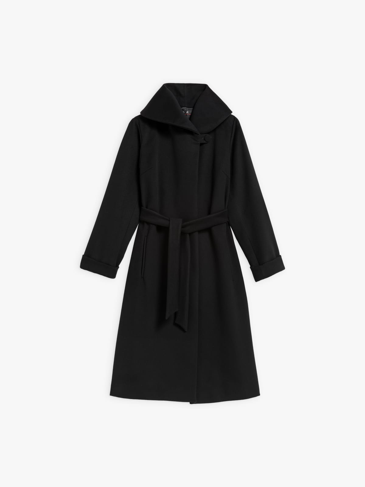 black cashmere long coat