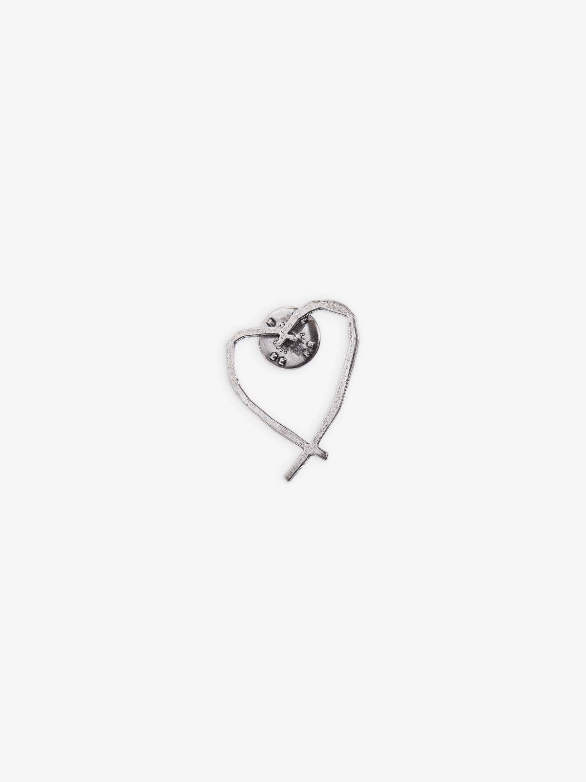 silvery Sarajevo heart brooch