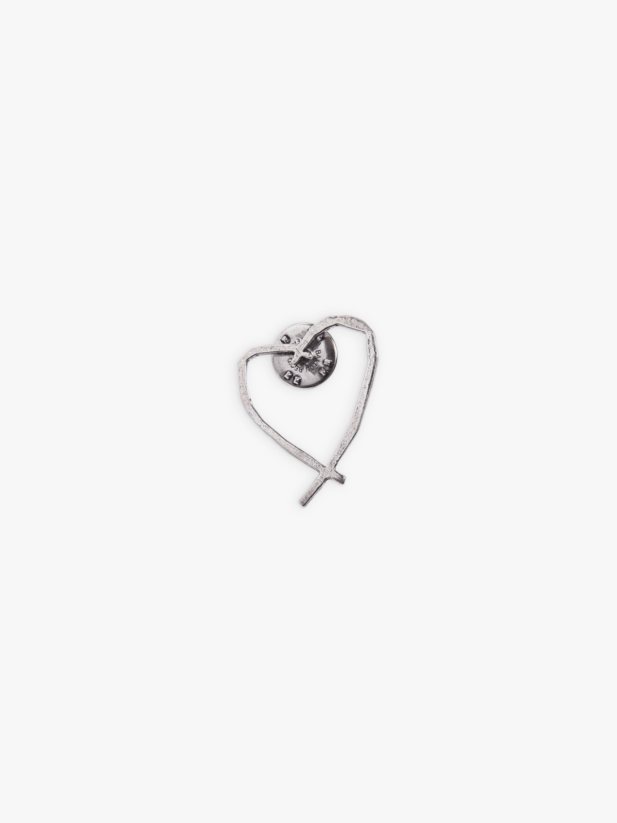 silvery Sarajevo heart brooch image number 0