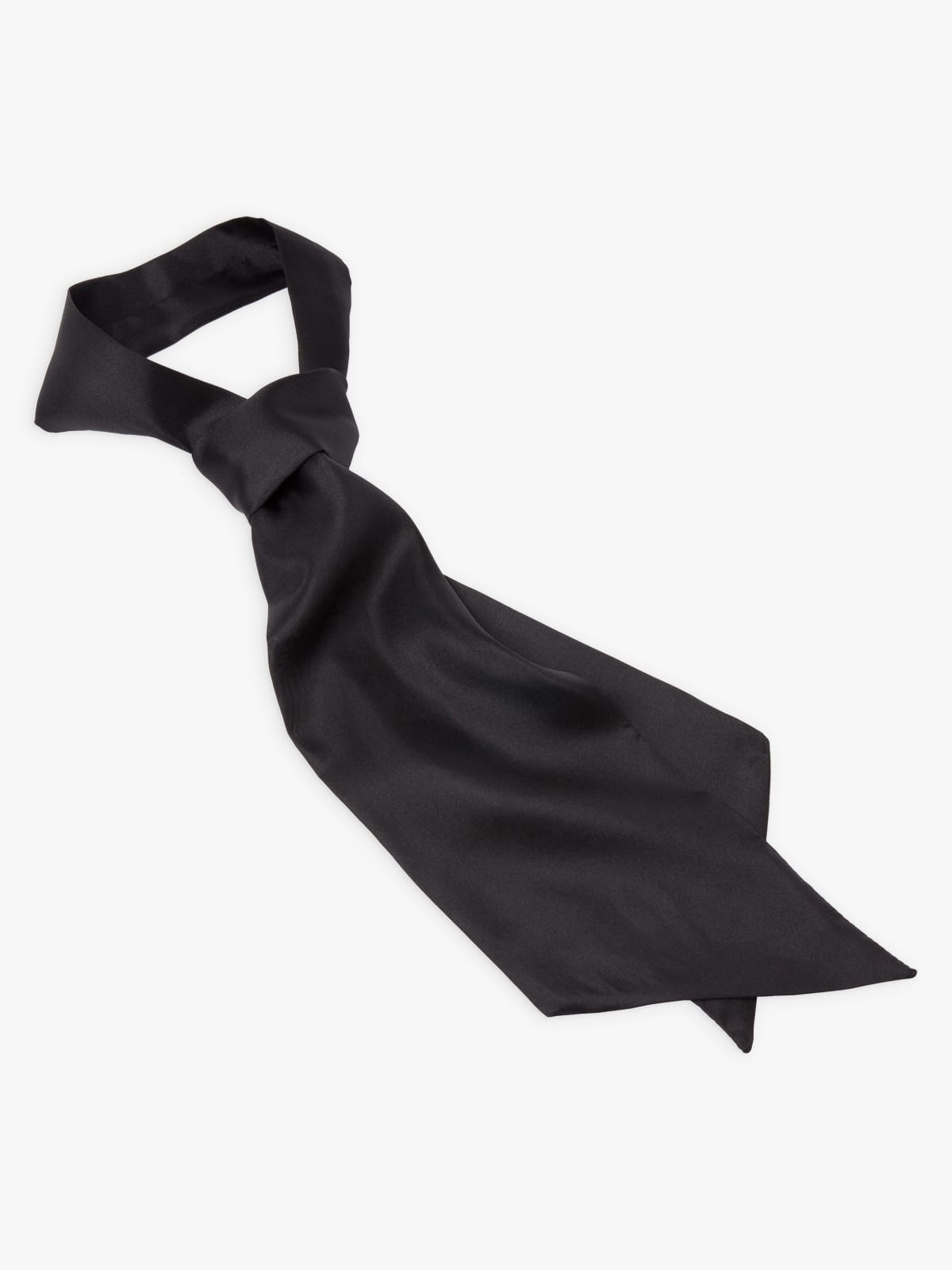black silk ascot tie