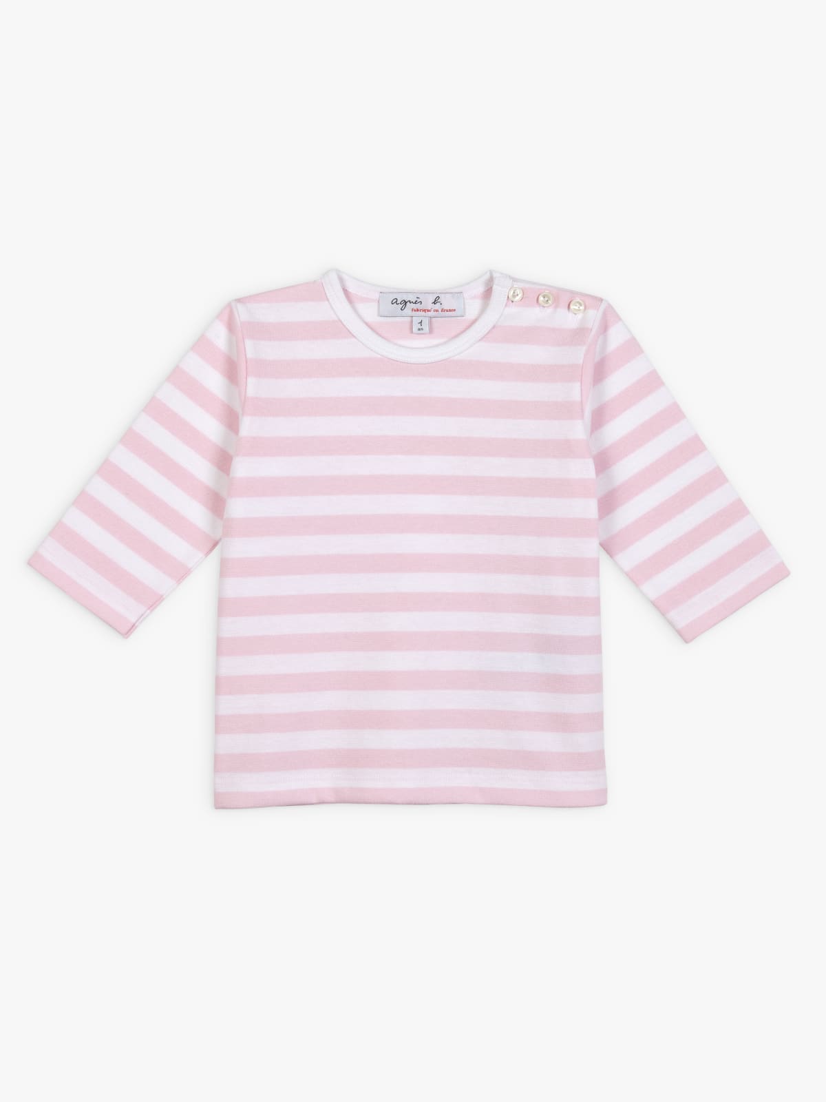 white/pink striped undershirt