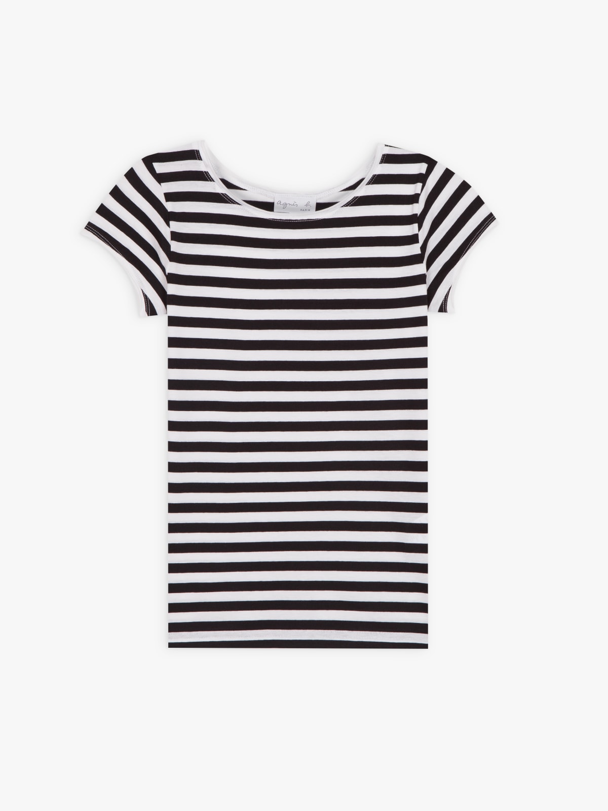 white and black Australie striped t-shirt