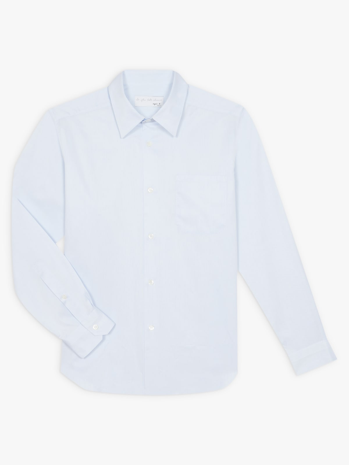 light blue cotton twill Planète shirt