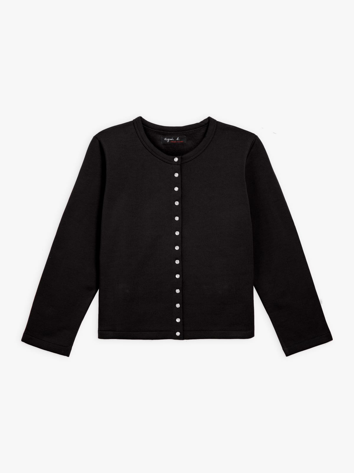 black Le Petit cotton fleece cardigan