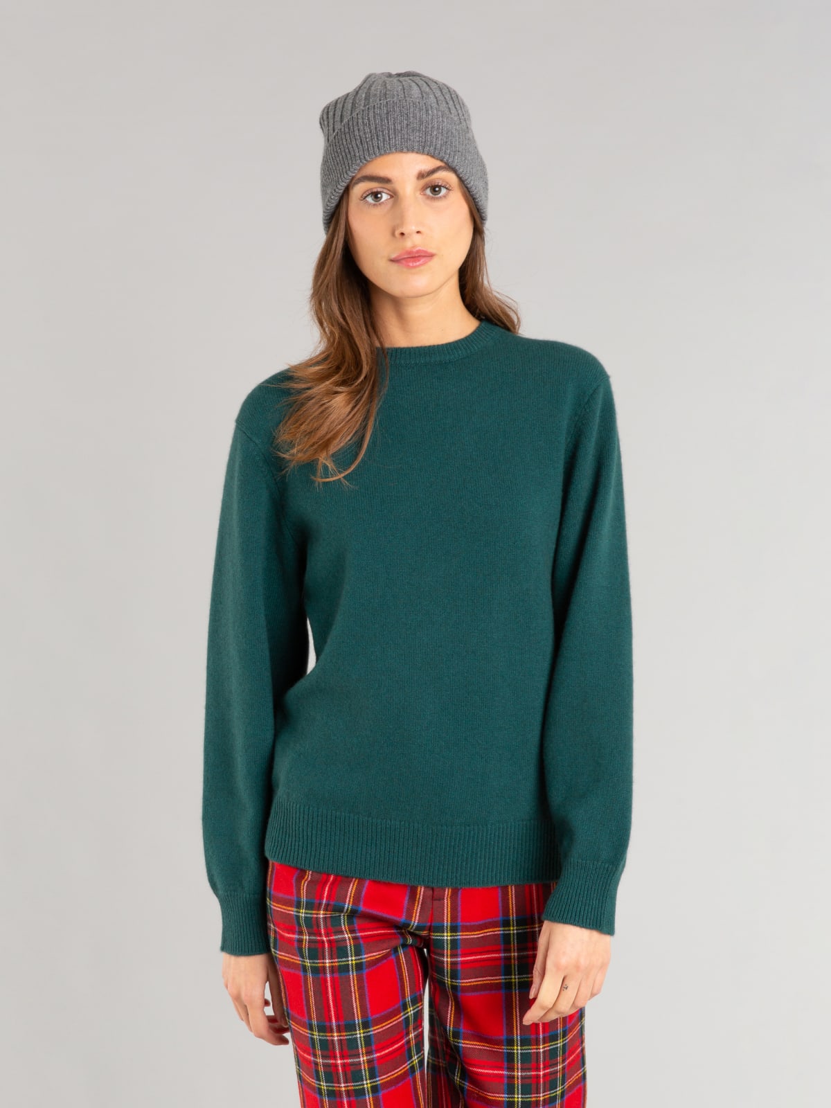 dark green cashmere AB jumper