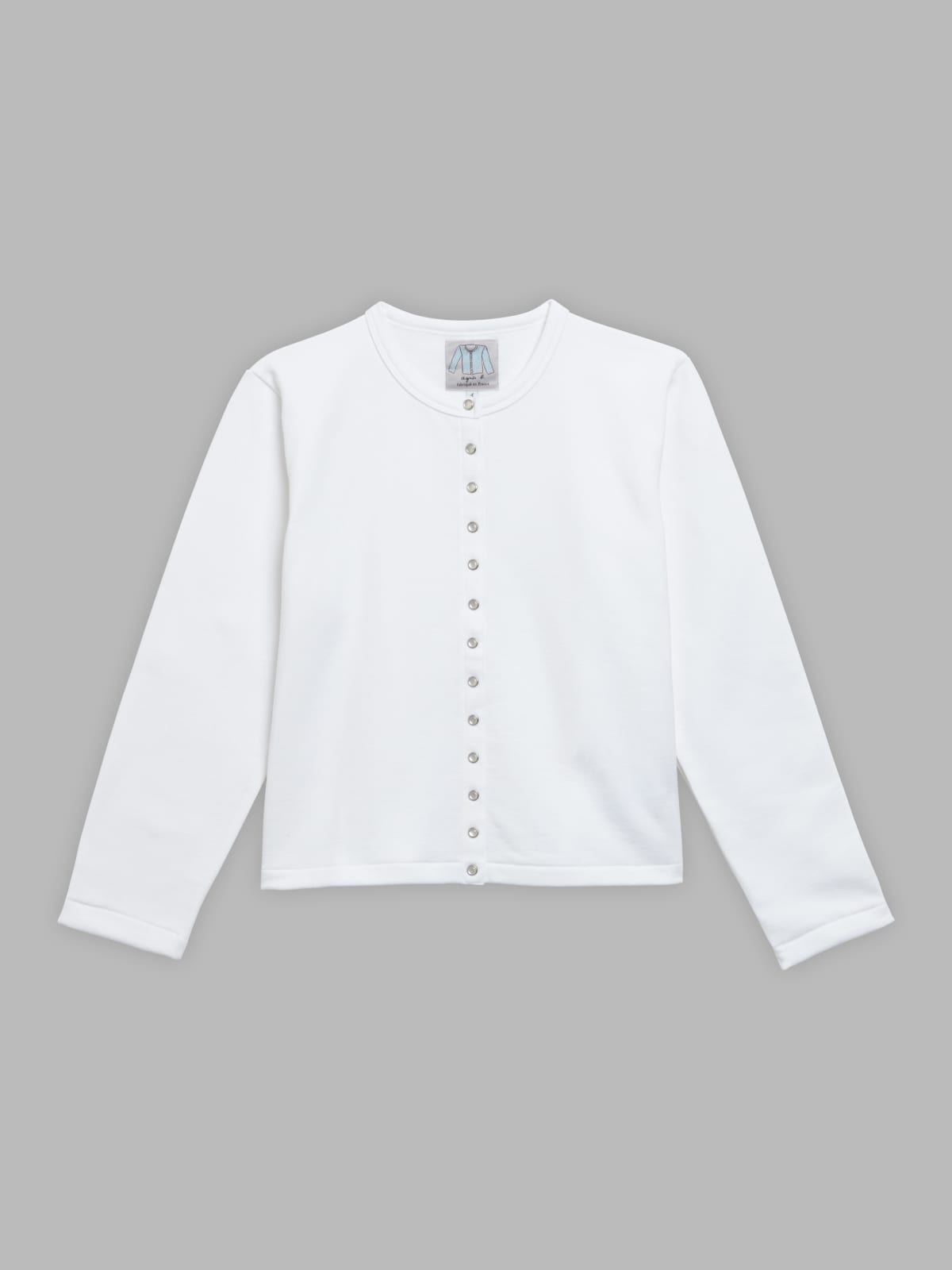 white Le Classique snap cardigan