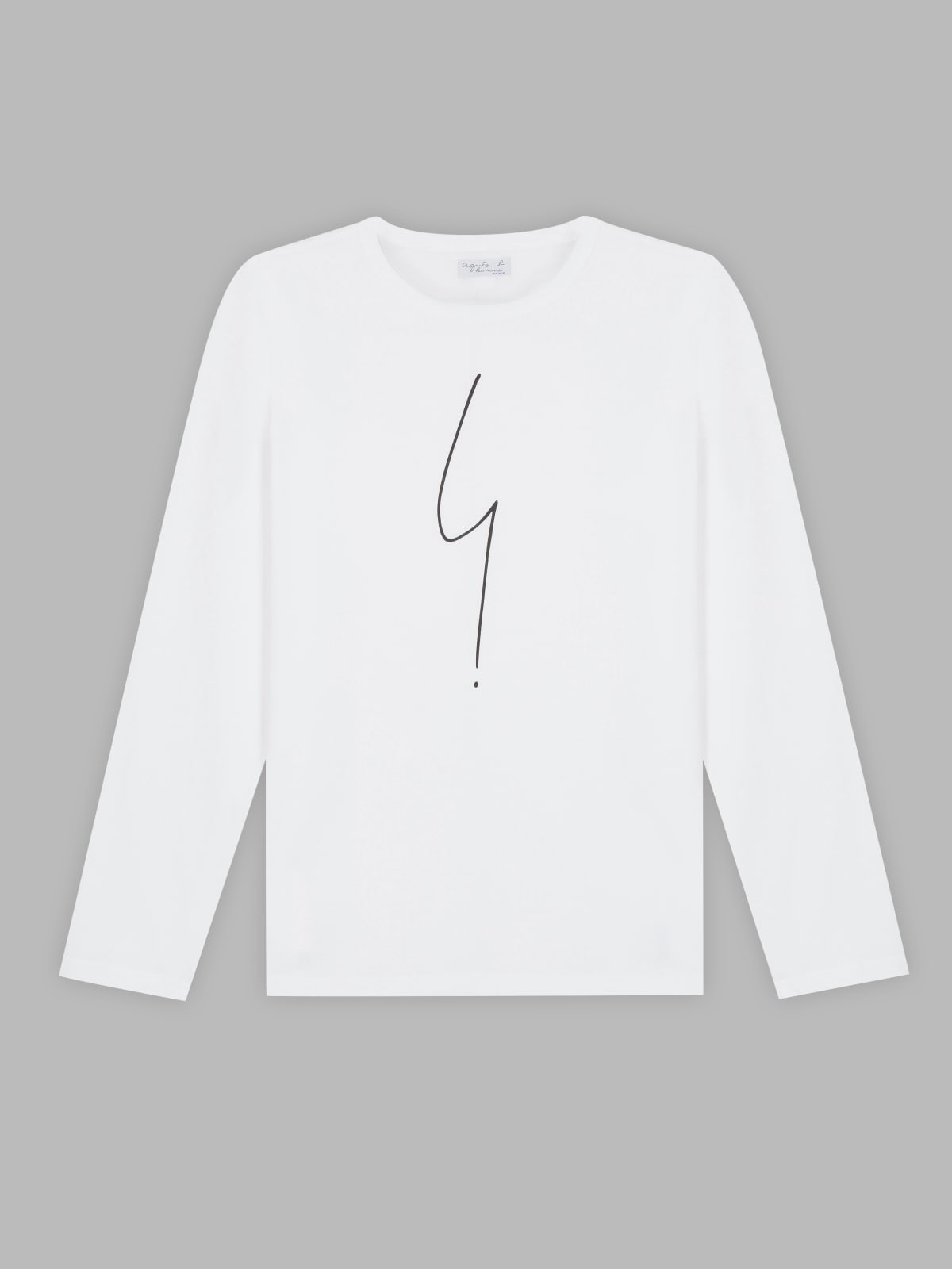 white long sleeves Coulos "irony mark" t-shirt